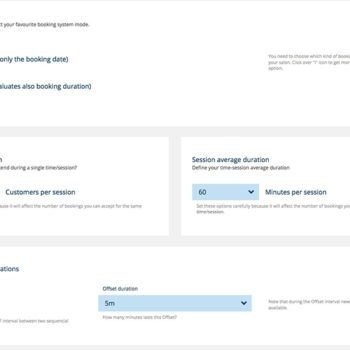 Back-end | Close-up on Bookings rules settings page