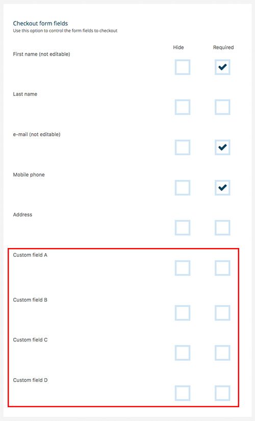 salon booking custom fields