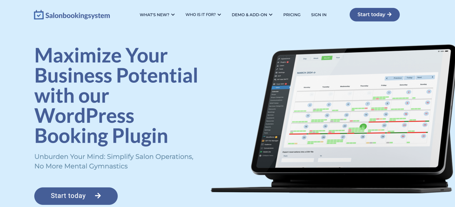 online booking system